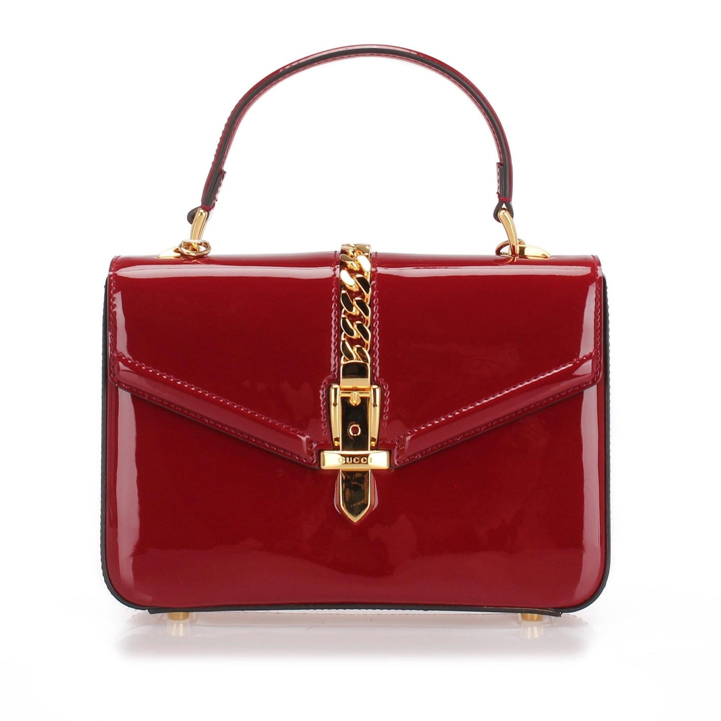 Luxury Gucci Trending 2025 Sylvie 1969 Patent Leather Satchel (SHG-24887)