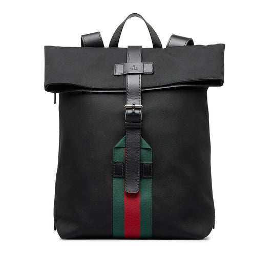 Gucci Techno Web Fold Over Backpack (SHG-u9fHBg)