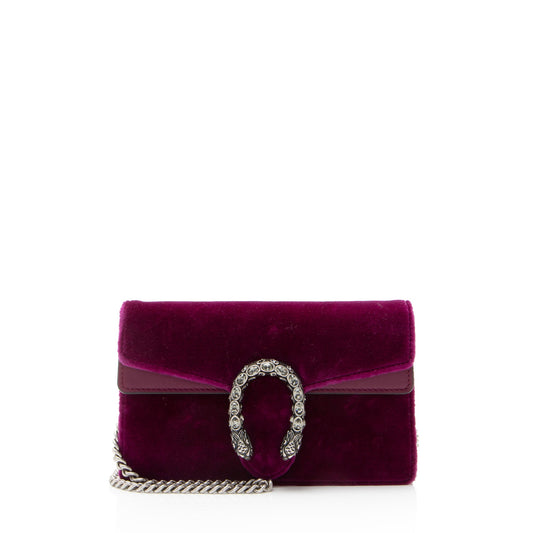 Gucci Velvet Crystal Dionysus Mini Shoulder Bag