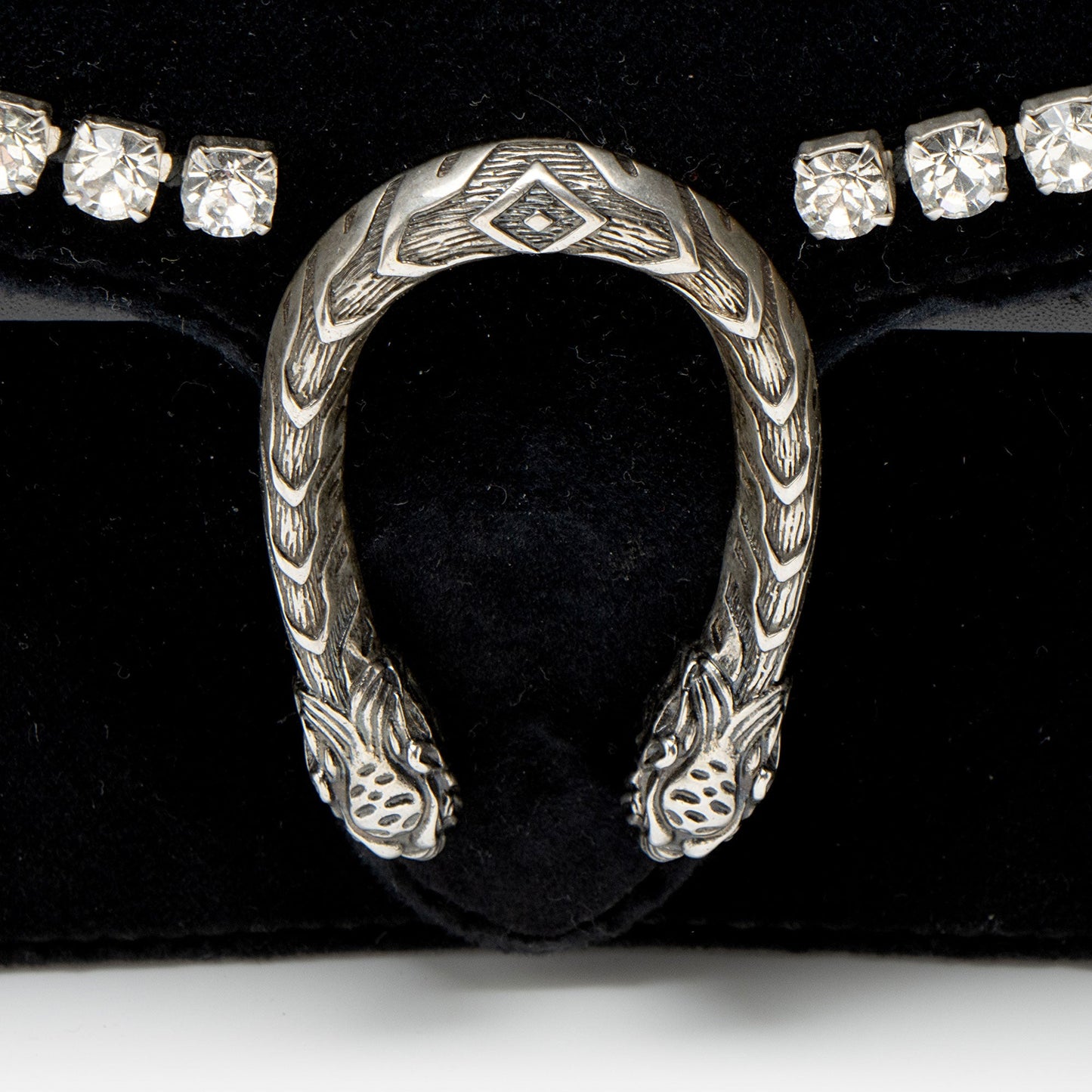 Gucci Velvet Crystal Embellished Dionysus Mini Shoulder Bag