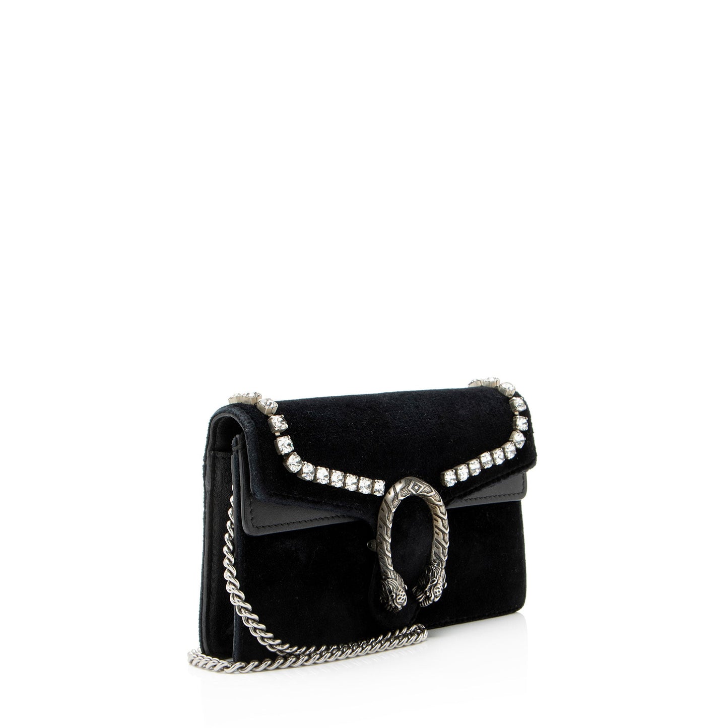 Gucci Velvet Crystal Embellished Dionysus Mini Shoulder Bag