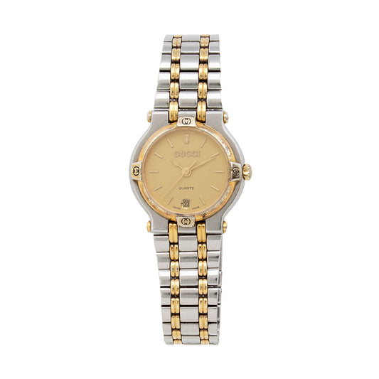 Gucci Vintage Stainless Steel 2 Tone 9000L Watch (SHF-idACfX)