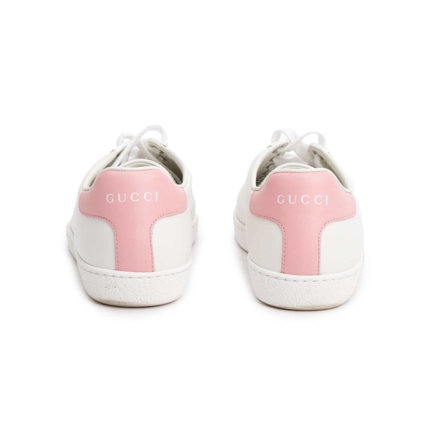 Gucci White Leather Interlocking G Ace Sneakers, Size 35