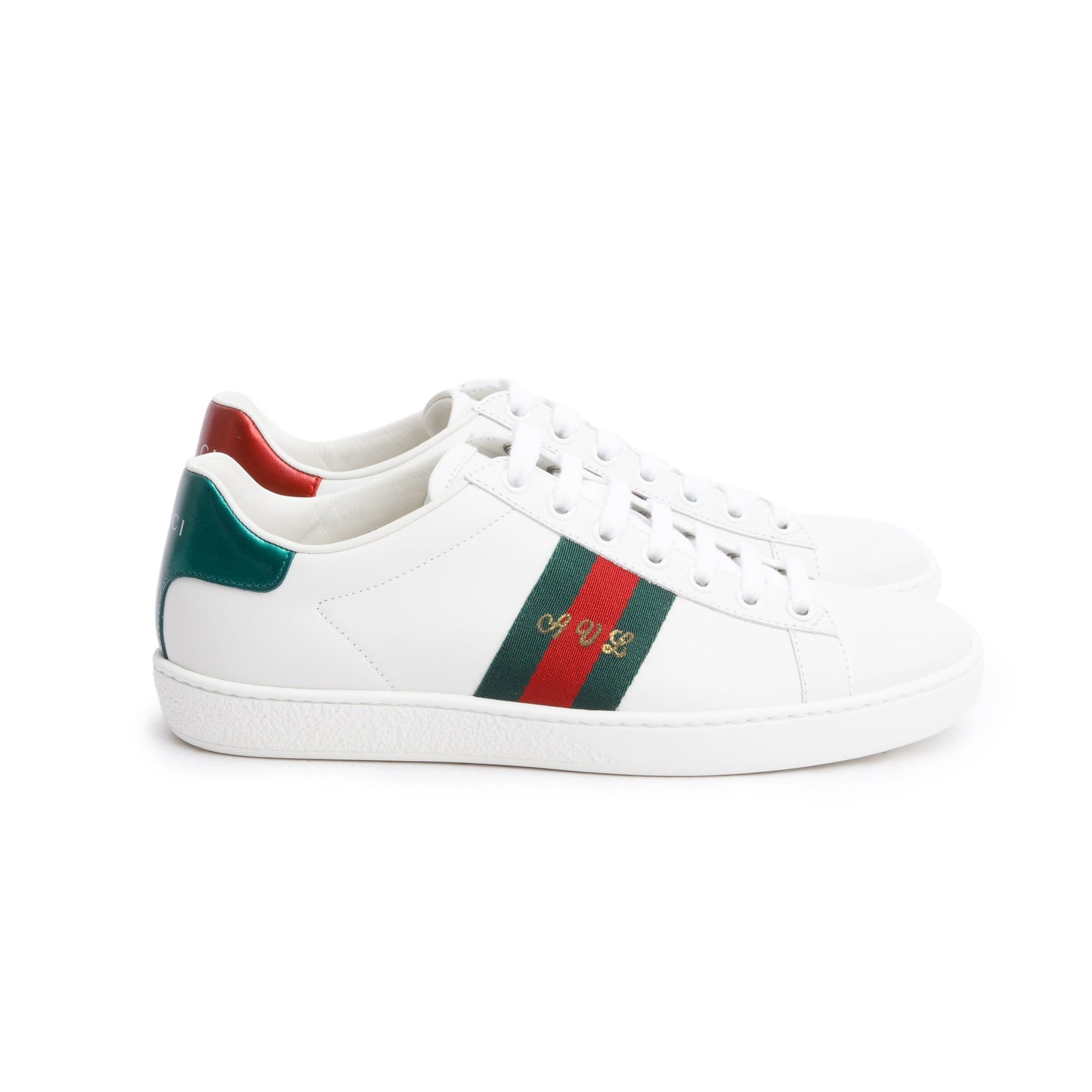 Gucci White Leather Web Women's Ace Sneakers, Size 37