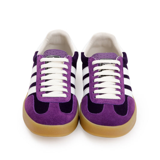 Gucci X Adidas Purple Velvet Gazelle Sneakers, Size 38