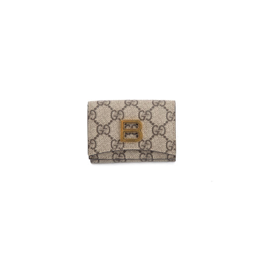Gucci X Balenciaga The Hacker Project GG Supreme Hourglass Card Case Wallet