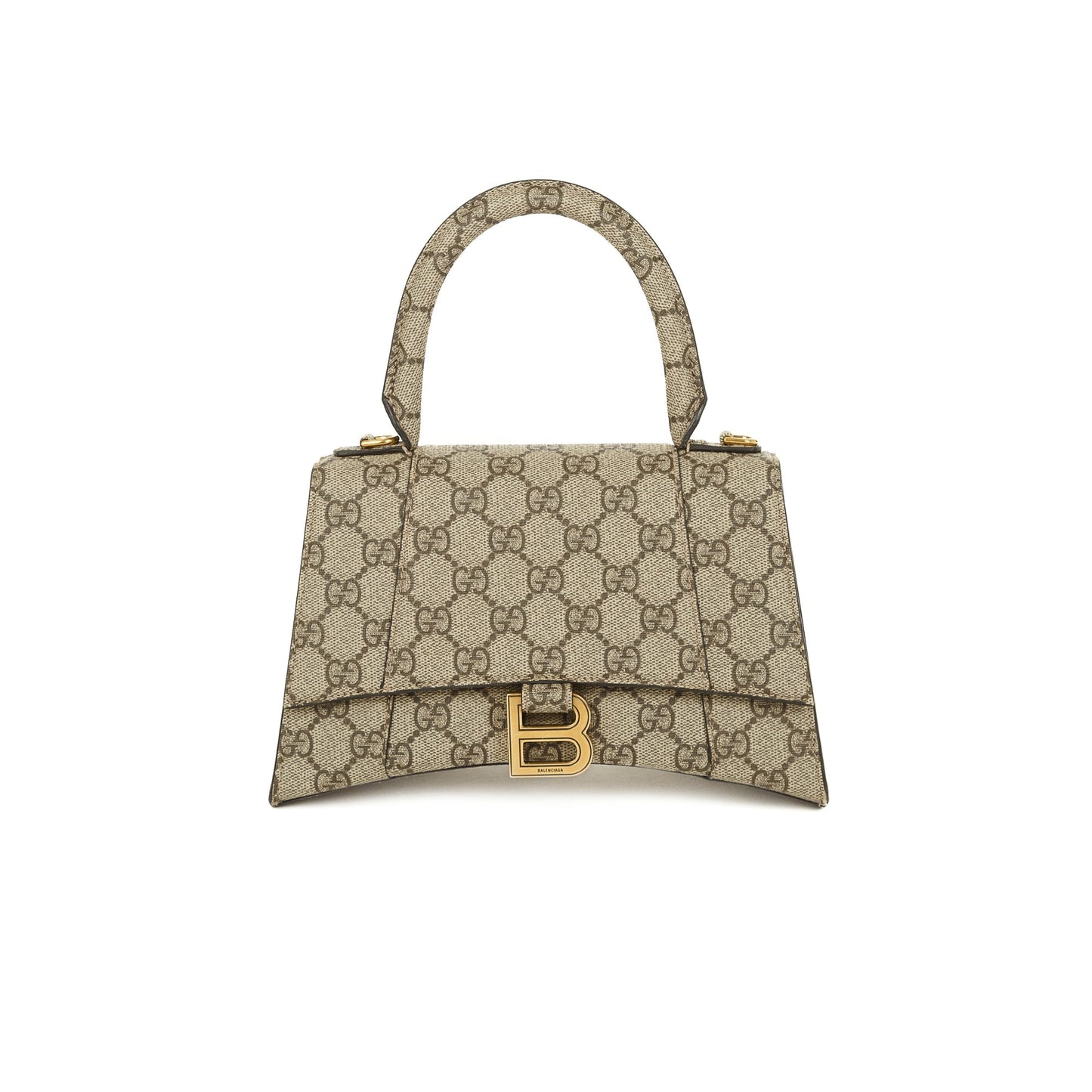 Gucci X Balenciaga The Hacker Project GG Supreme Hourglass Small Top Handle Bag