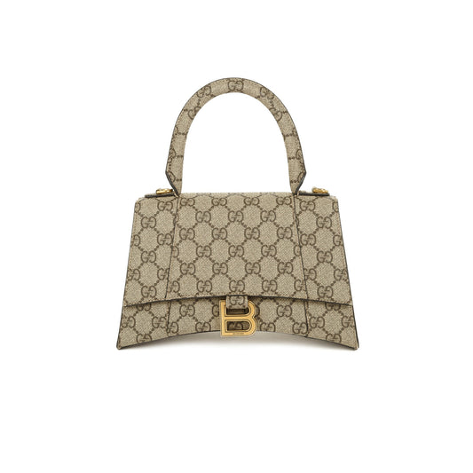 Gucci X Balenciaga The Hacker Project GG Supreme Hourglass Small Top Handle Bag