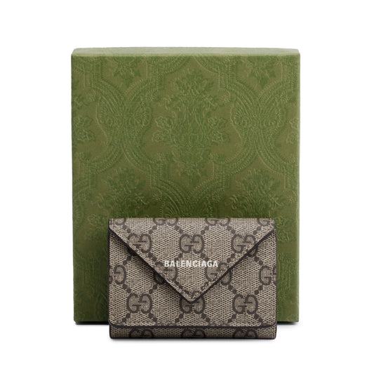 Gucci X Balenciaga The Hacker Project GG Supreme Trifold Compact Wallet