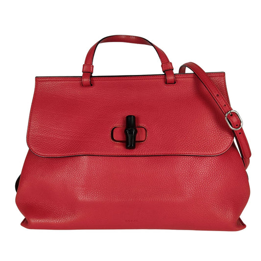 Luxury Gucci Trending 2025 Luxury Gucci Trending 2025 Bamboo Daily top handle bag in red leather - '10s