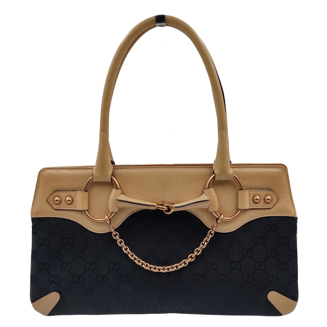 Luxury Gucci Trending 2025 Luxury Gucci Trending 2025 Horsebit Chain shoulder bag in canvas and leather - '10s