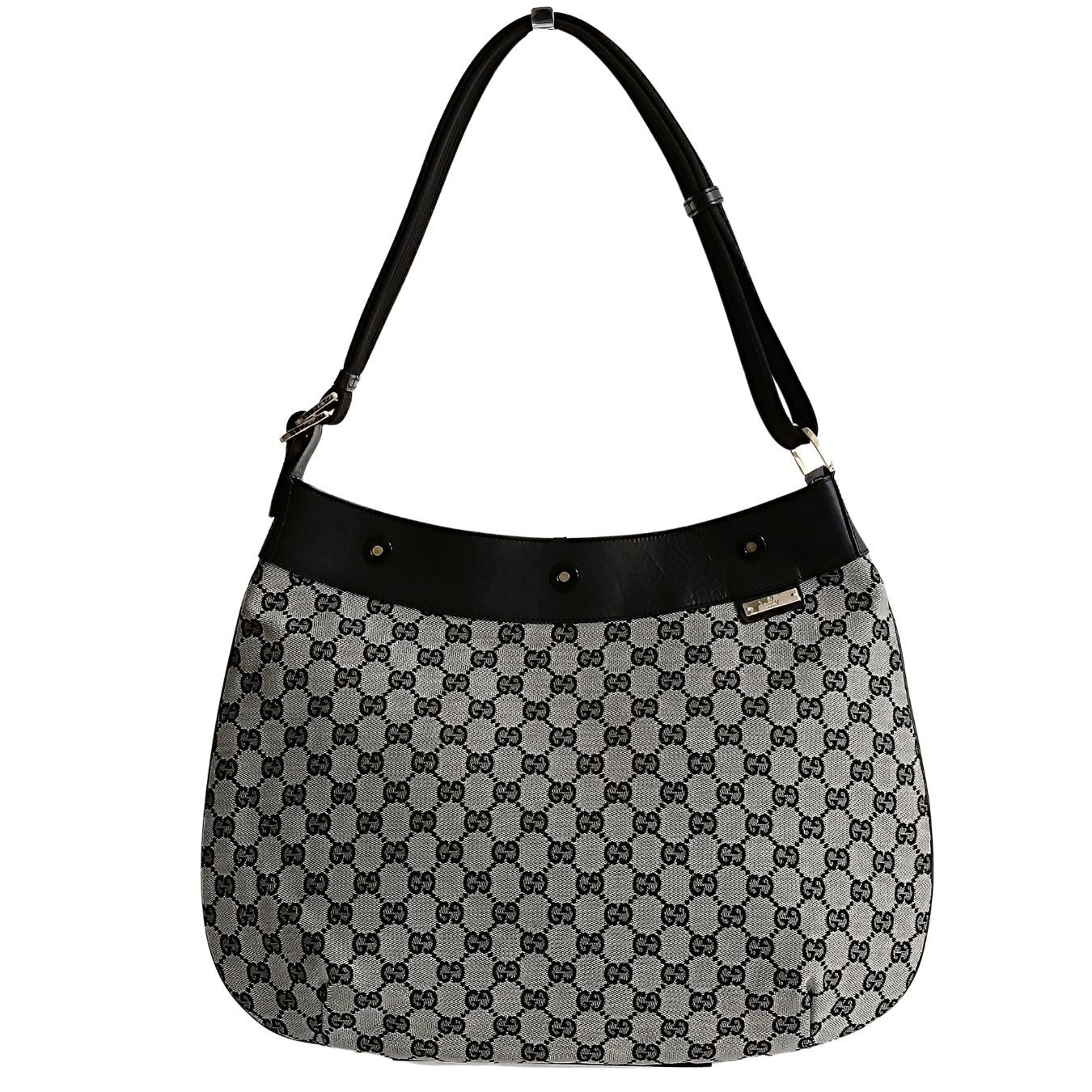 Luxury Gucci Trending 2025 Luxury Gucci Trending 2025 grey/black GG canvas shopper shoulder bag - '10s