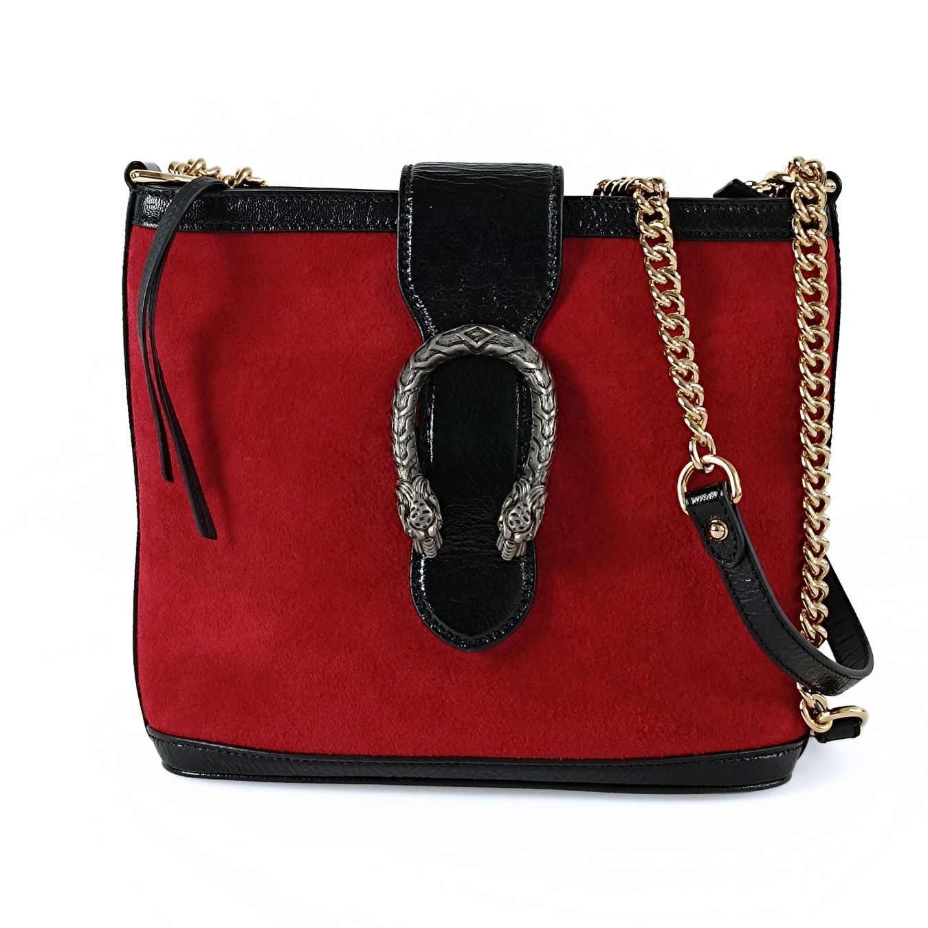 Luxury Gucci Trending 2025 Luxury Gucci Trending 2025 Dionysus Bucket shoulder bag in suede and patent leather - '10s