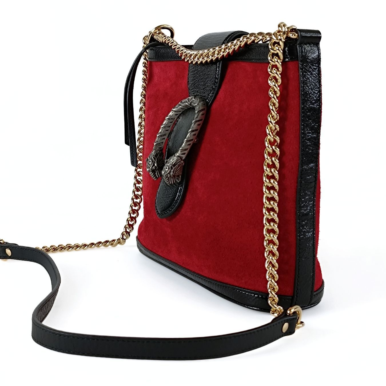 Luxury Gucci Trending 2025 Luxury Gucci Trending 2025 Dionysus Bucket shoulder bag in suede and patent leather - '10s