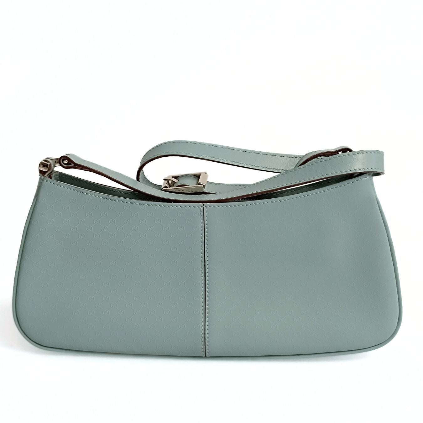 Luxury Gucci Trending 2025 Luxury Gucci Trending 2025 baguette shoulder bag in powder blue GG leather - '10s