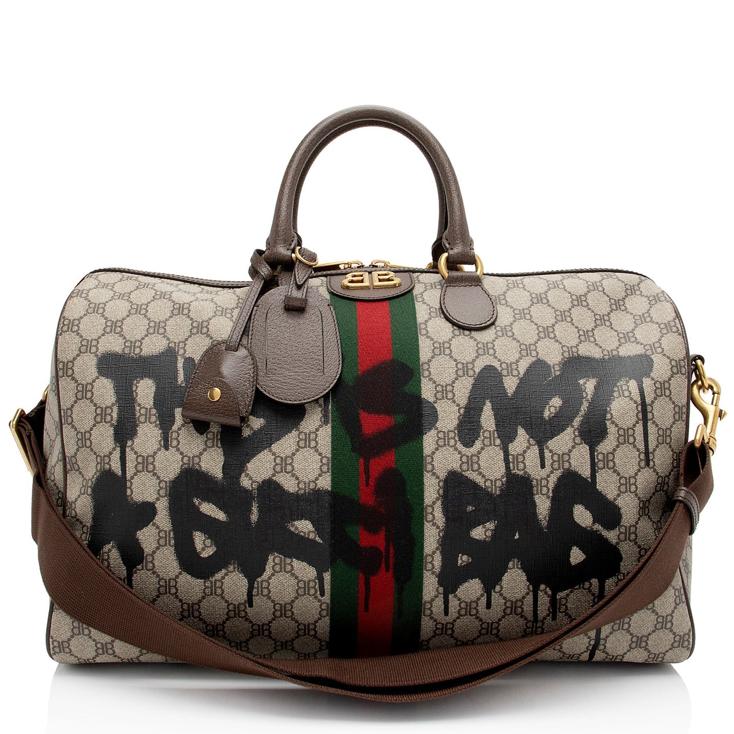 Luxury Gucci Trending 2025 x Balenciaga GG Supreme The Hacker Project Graffiti Duffle Bag (SHF-qGpKTv)