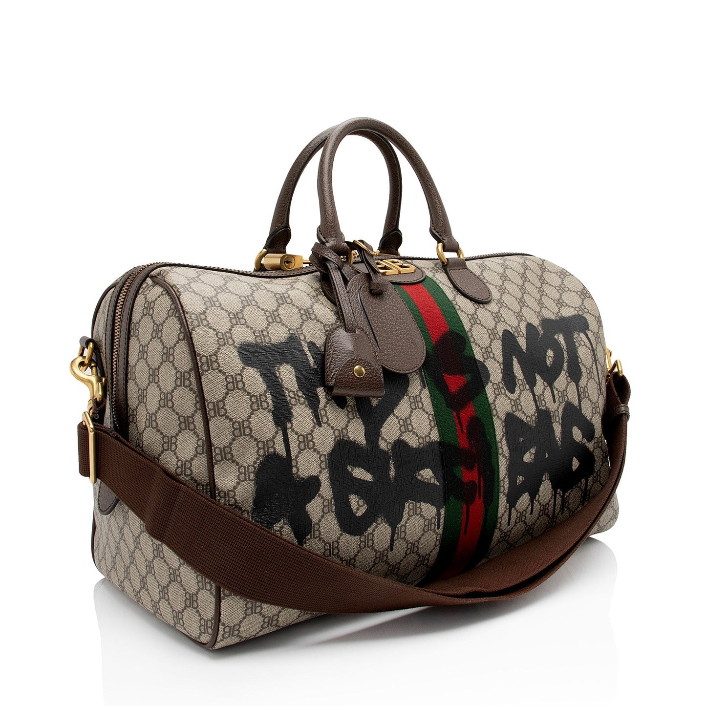 Luxury Gucci Trending 2025 x Balenciaga GG Supreme The Hacker Project Graffiti Duffle Bag (SHF-qGpKTv)