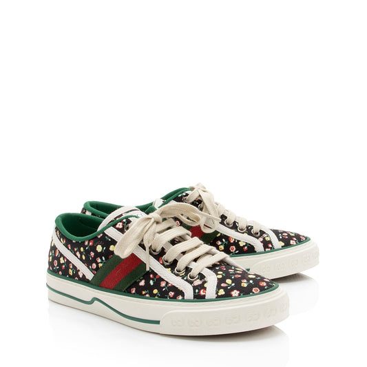 Luxury Gucci Trending 2025 x Liberty of London Canvas Web Floral 1977 Tennis Sneakers - Size 5.5 / 35.5 (SHF-HajmXI)