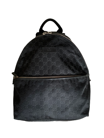Luxury Gucci Trending 2025 Black Nylon Leather Backpack
