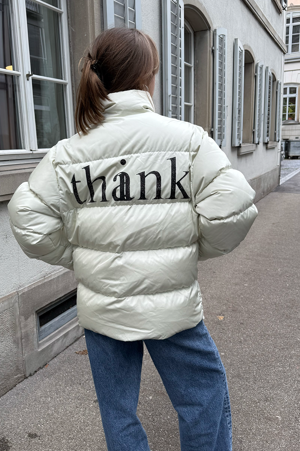 Luxury Gucci Trending 2025 Think/Thank Puffer Jacket Off-White