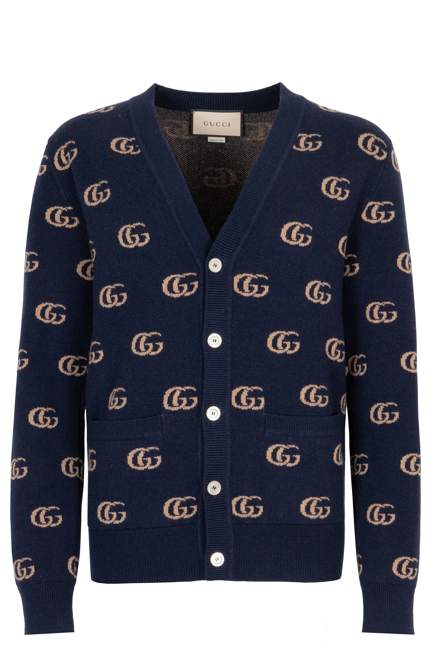 Luxury Gucci Trending 2025 GG Cardigan Navy Cashmere