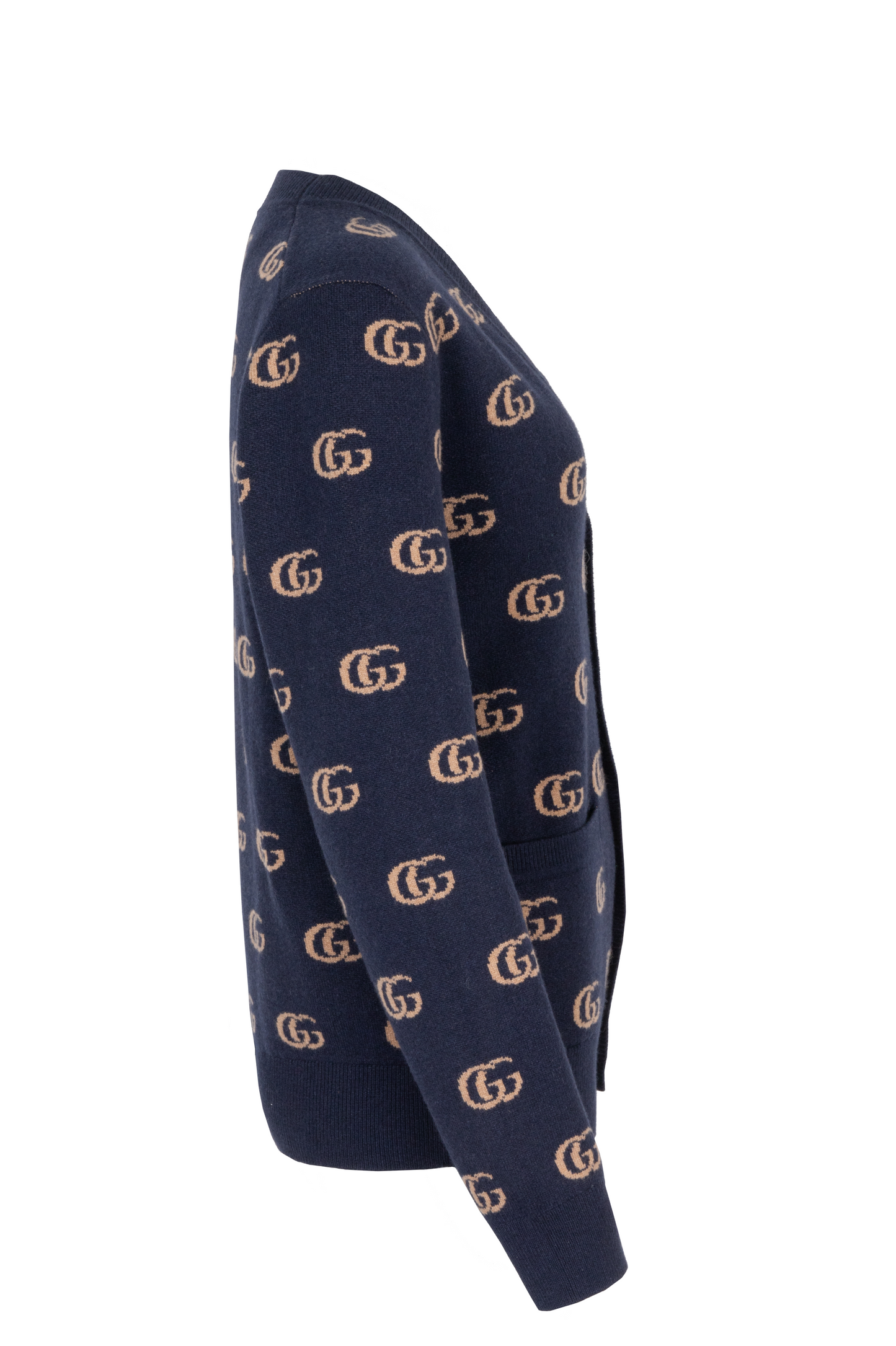 Luxury Gucci Trending 2025 GG Cardigan Navy Cashmere