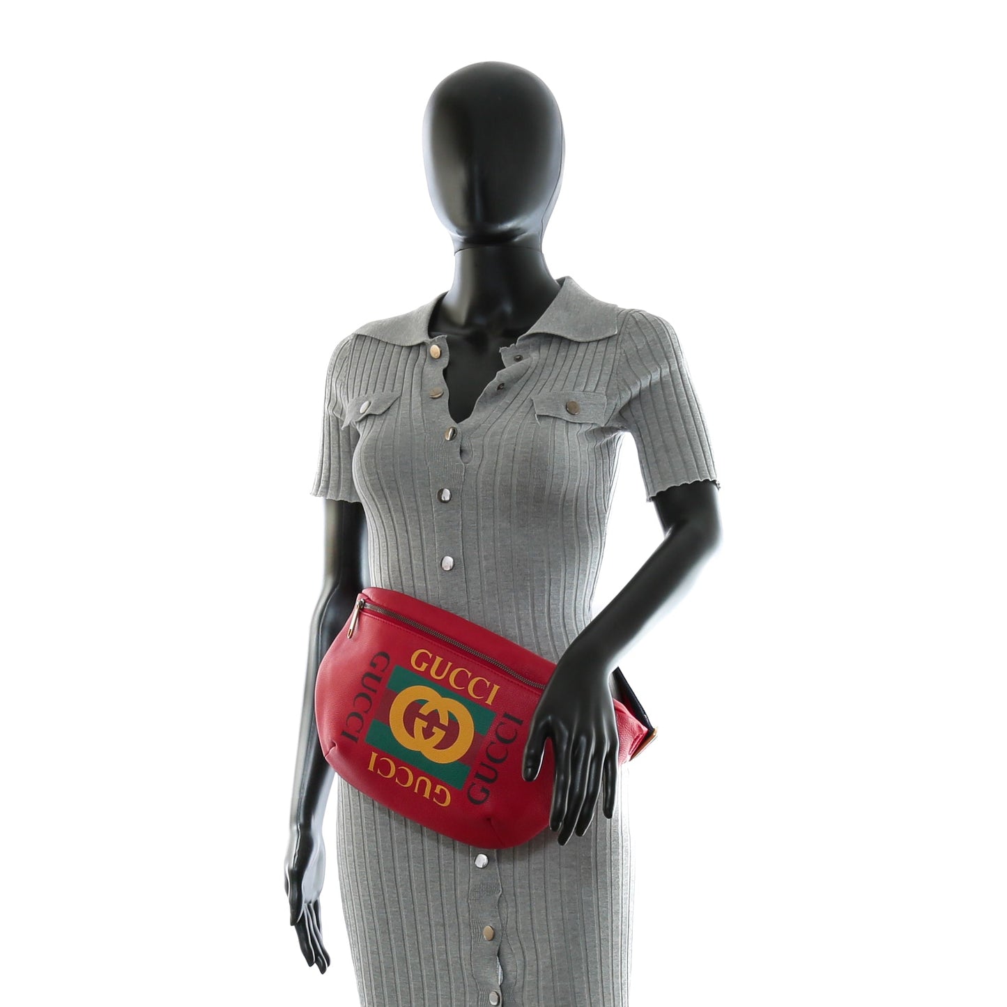 Luxury Gucci Logo Belt Bag Large - Red
