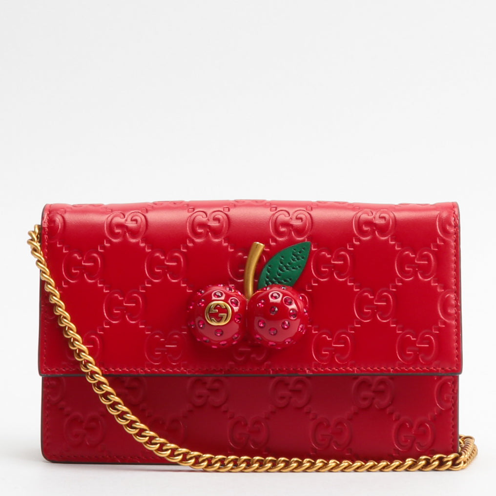 Luxury Gucci Guccissima Mini Cherry Bag
