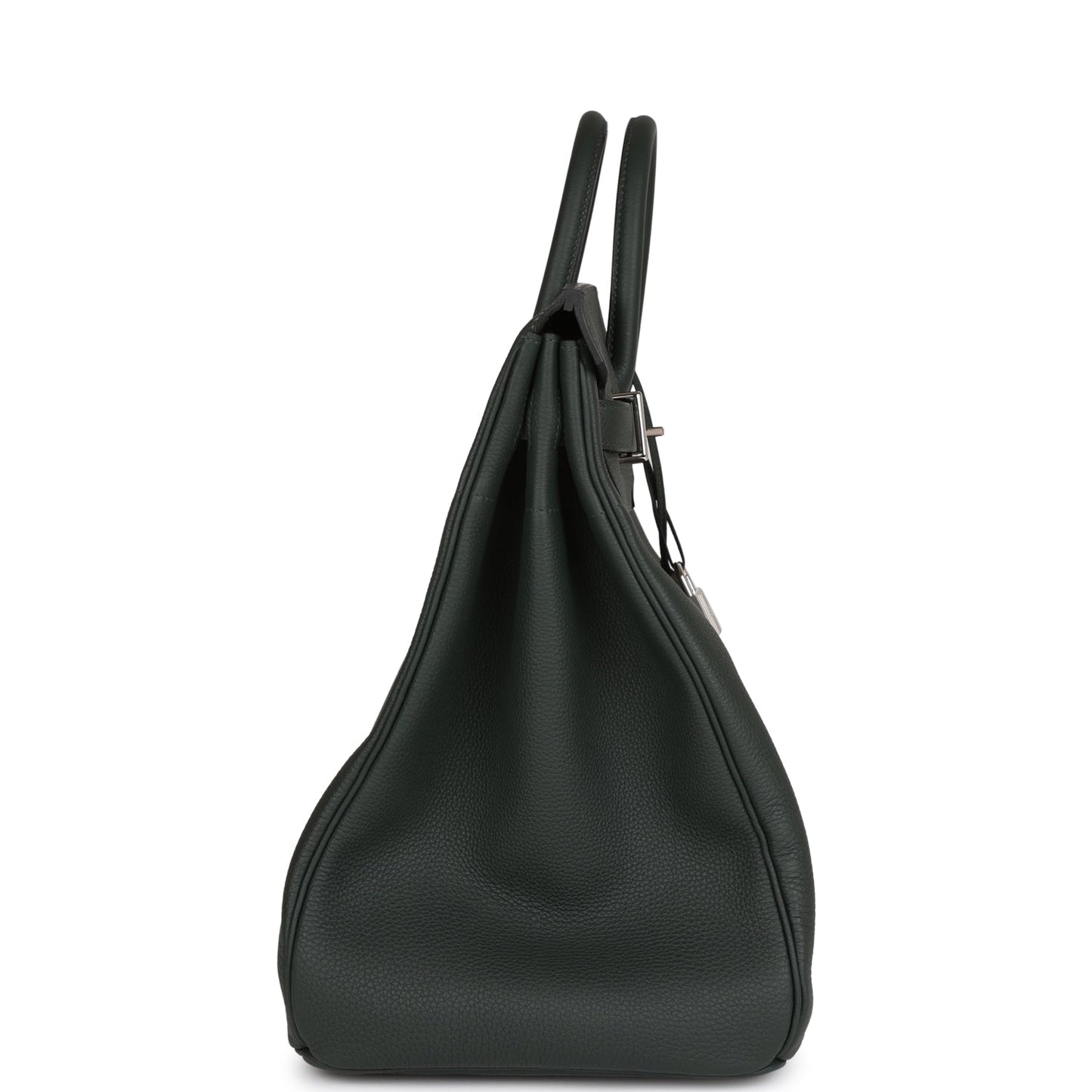 Luxury Hermes HAC Birkin 40 Vert Fonce Togo Palladium Hardware