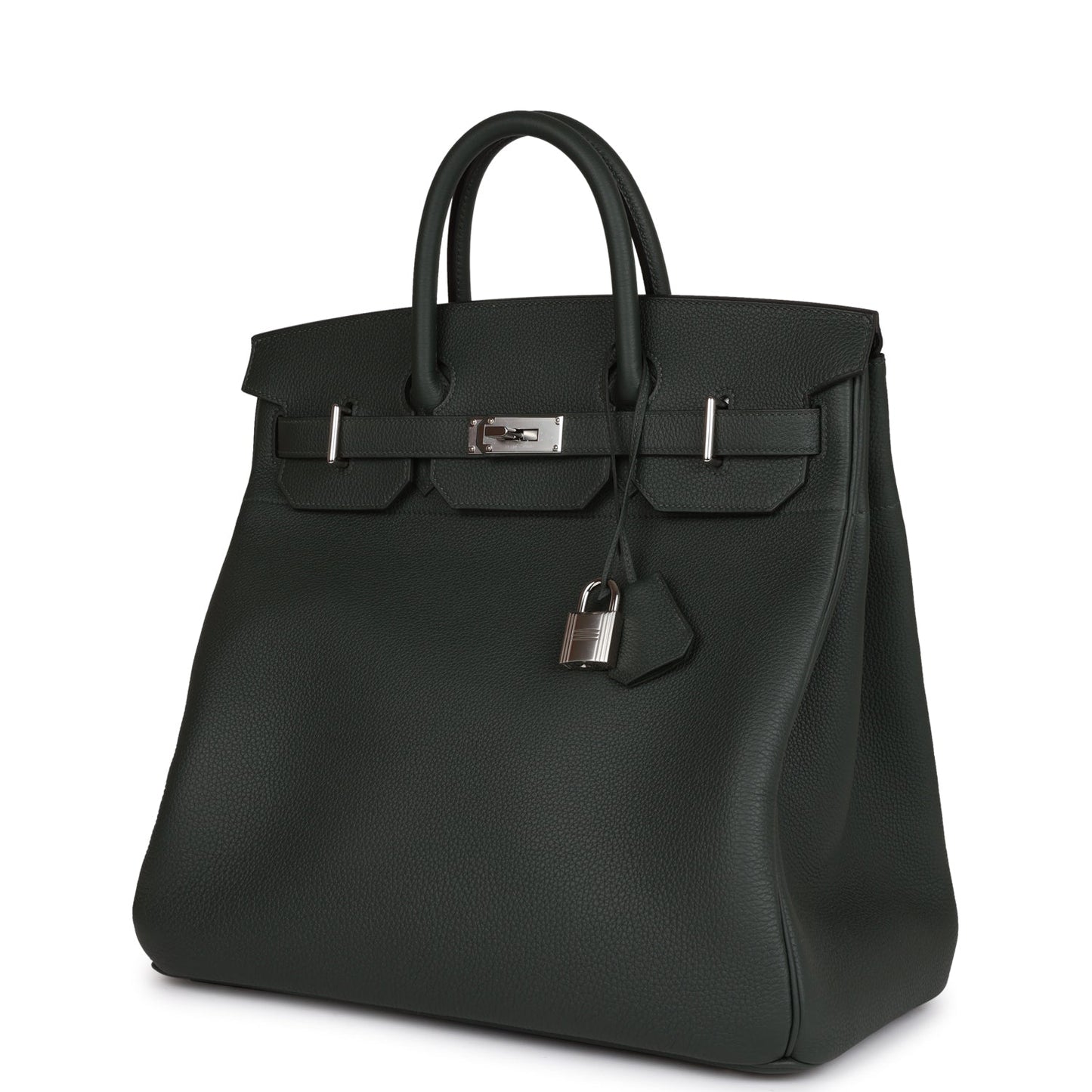 Luxury Hermes HAC Birkin 40 Vert Fonce Togo Palladium Hardware