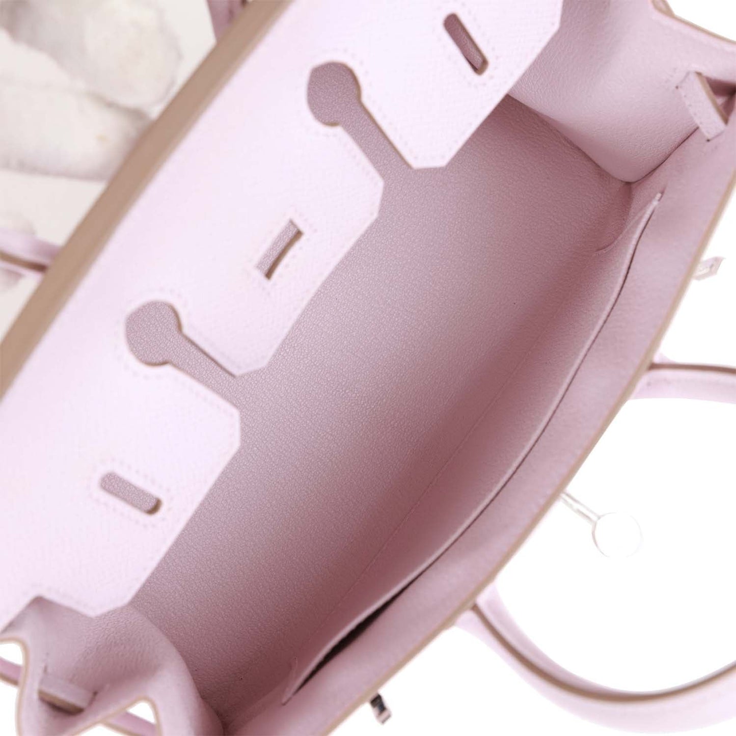 Luxury Hermes Birkin Sellier 25 Mauve Pale Epsom Palladium Hardware