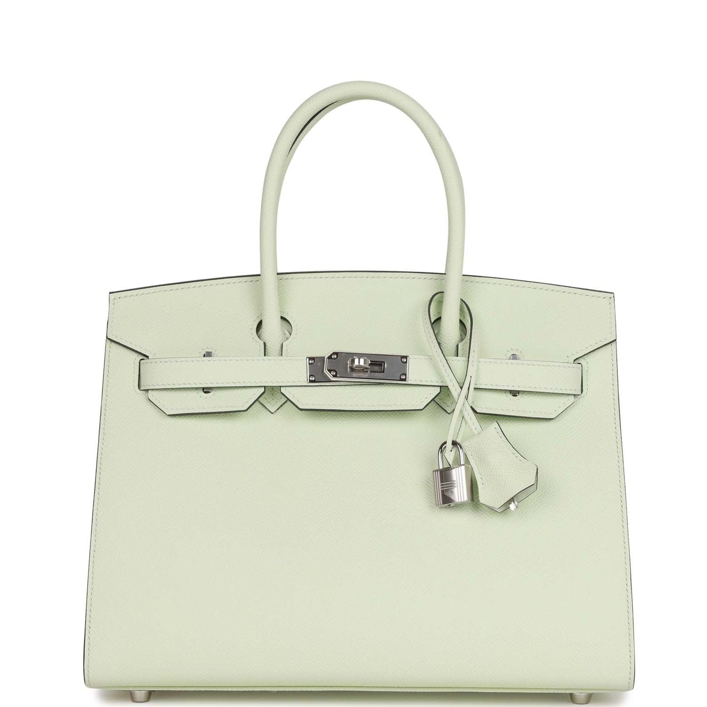 Luxury Hermes Birkin Sellier 30 Vert Fizz Epsom Palladium Hardware
