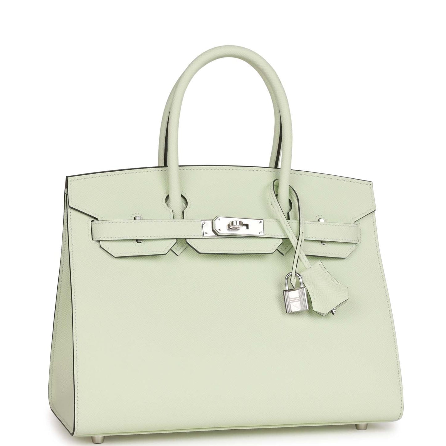 Luxury Hermes Birkin Sellier 30 Vert Fizz Epsom Palladium Hardware