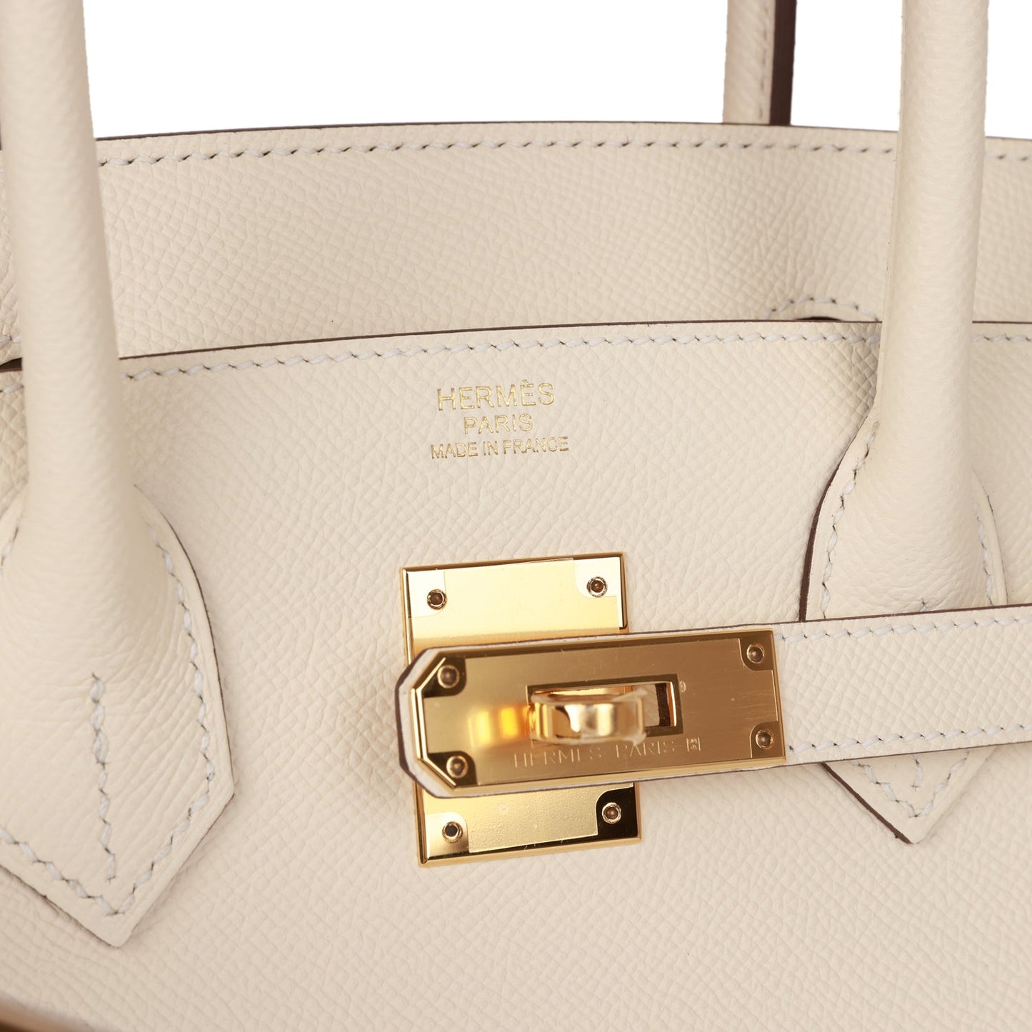 Luxury Hermes Birkin Sellier 30 Nata Epsom Gold Hardware