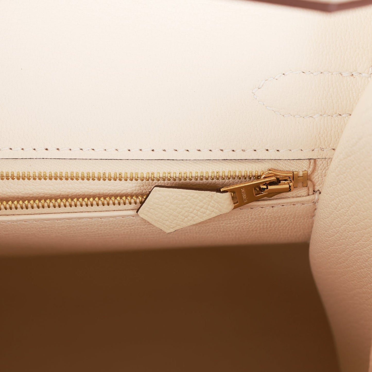 Luxury Hermes Birkin Sellier 30 Nata Epsom Gold Hardware