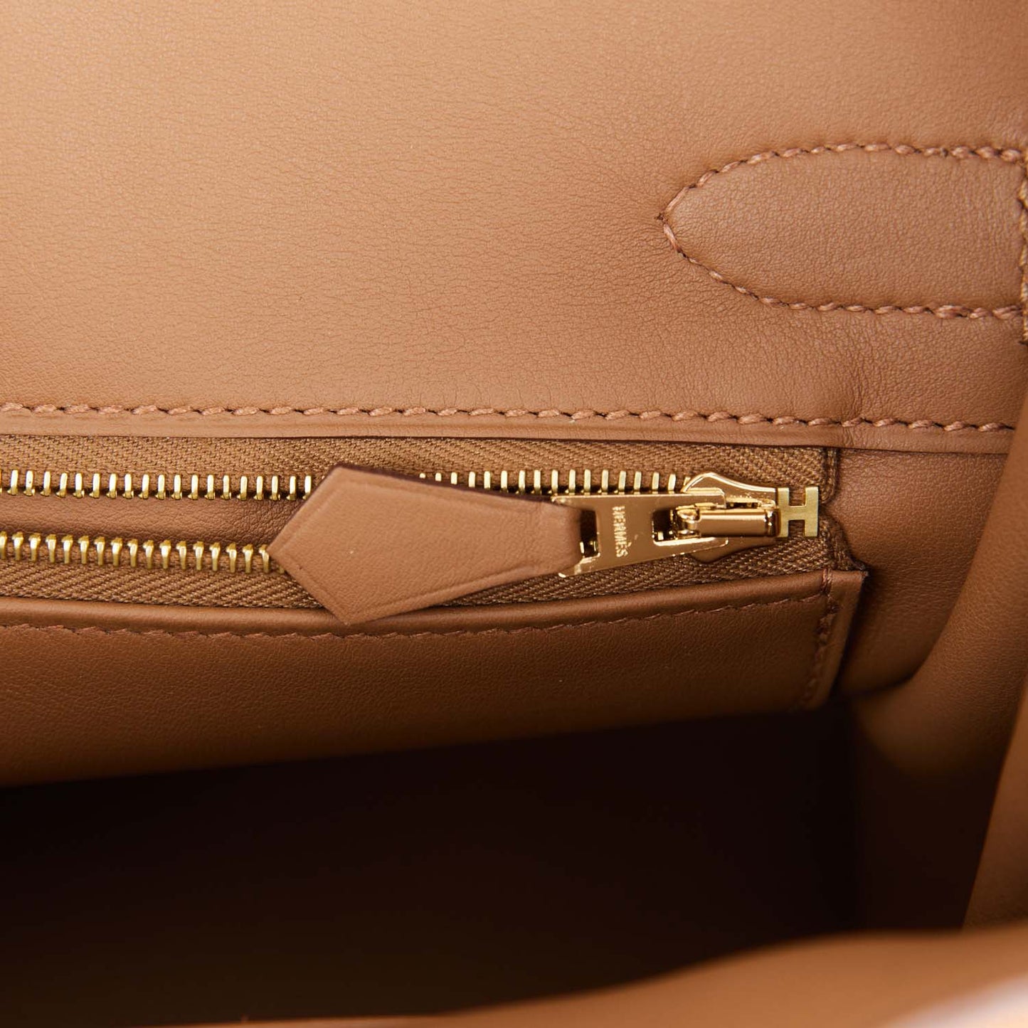 Luxury Hermes Birkin 30 Chamois and Alezan Grizzly and Swift Gold Hardware
