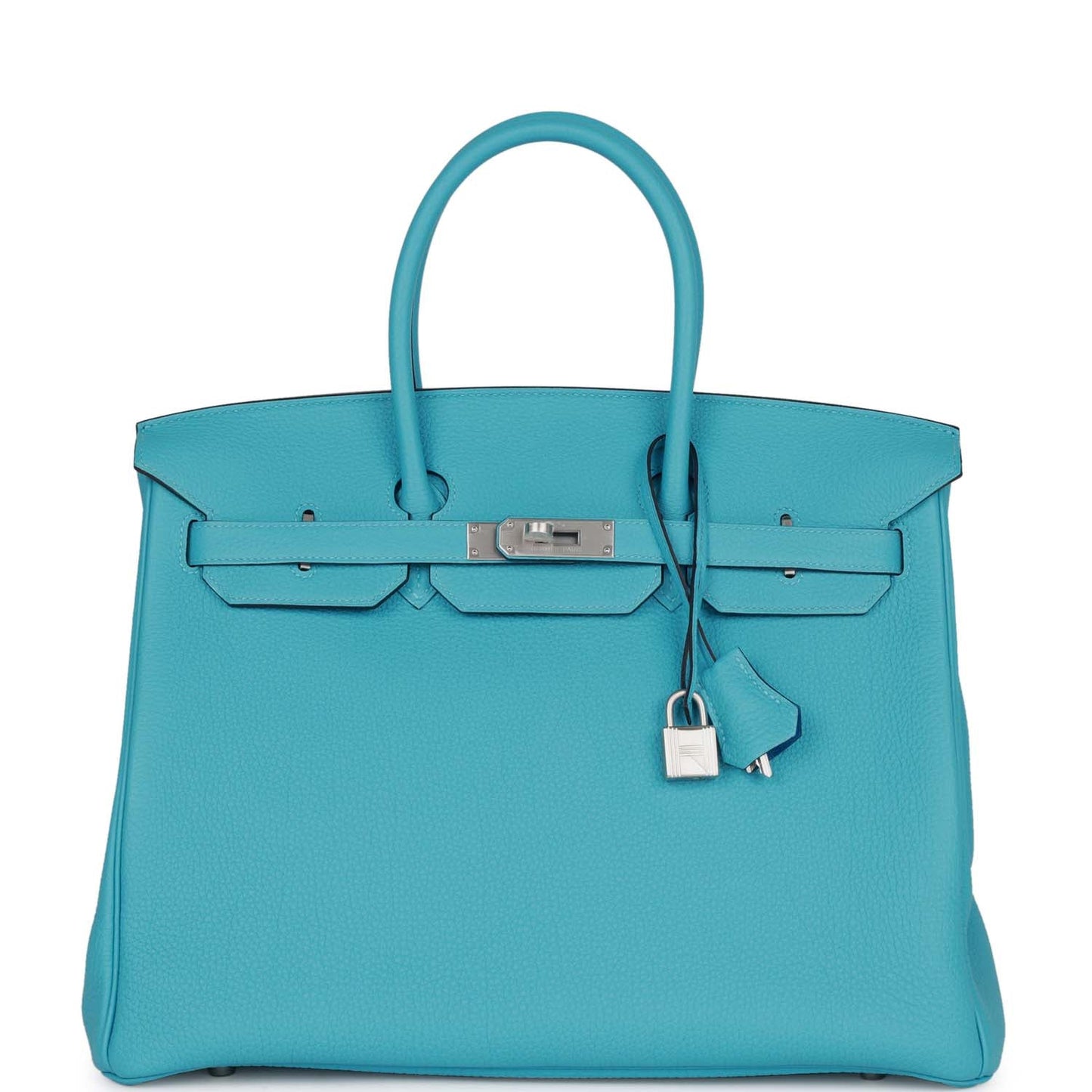 Luxury Hermes Special Order (HSS) Birkin 35 Bleu du Nord Verso Togo Brushed Palladium Hardware