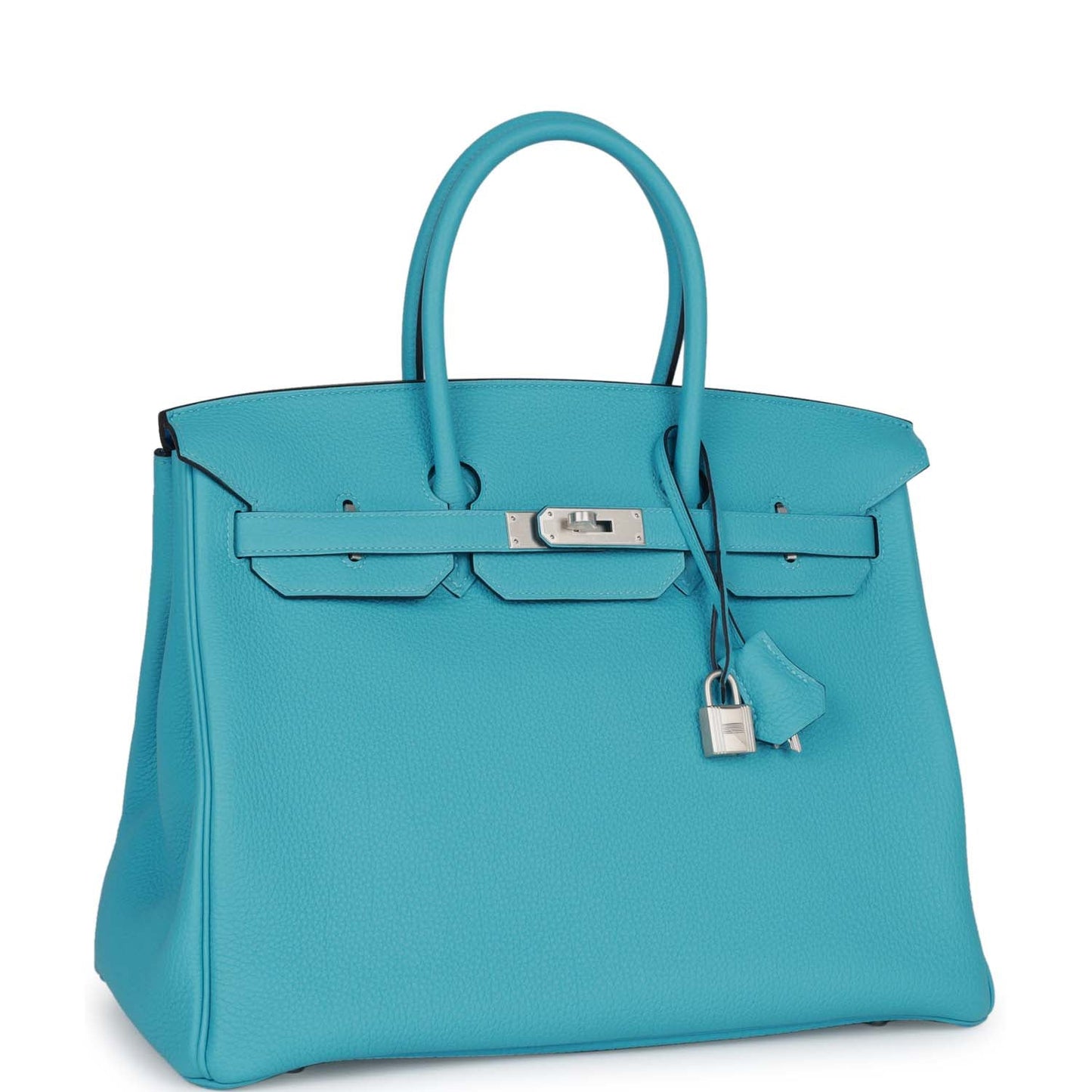 Luxury Hermes Special Order (HSS) Birkin 35 Bleu du Nord Verso Togo Brushed Palladium Hardware