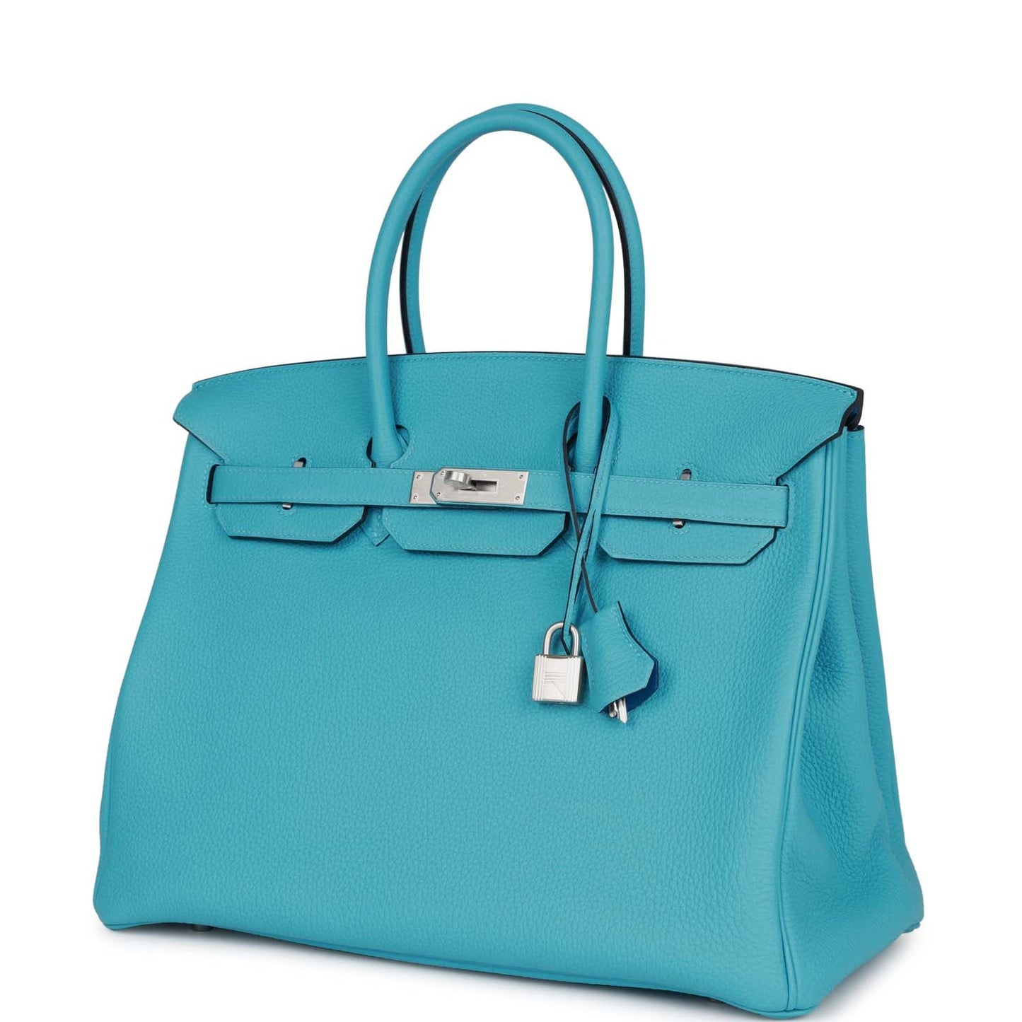 Luxury Hermes Special Order (HSS) Birkin 35 Bleu du Nord Verso Togo Brushed Palladium Hardware