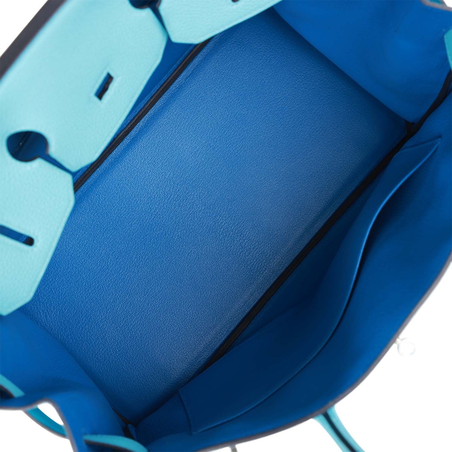 Luxury Hermes Special Order (HSS) Birkin 35 Bleu du Nord Verso Togo Brushed Palladium Hardware