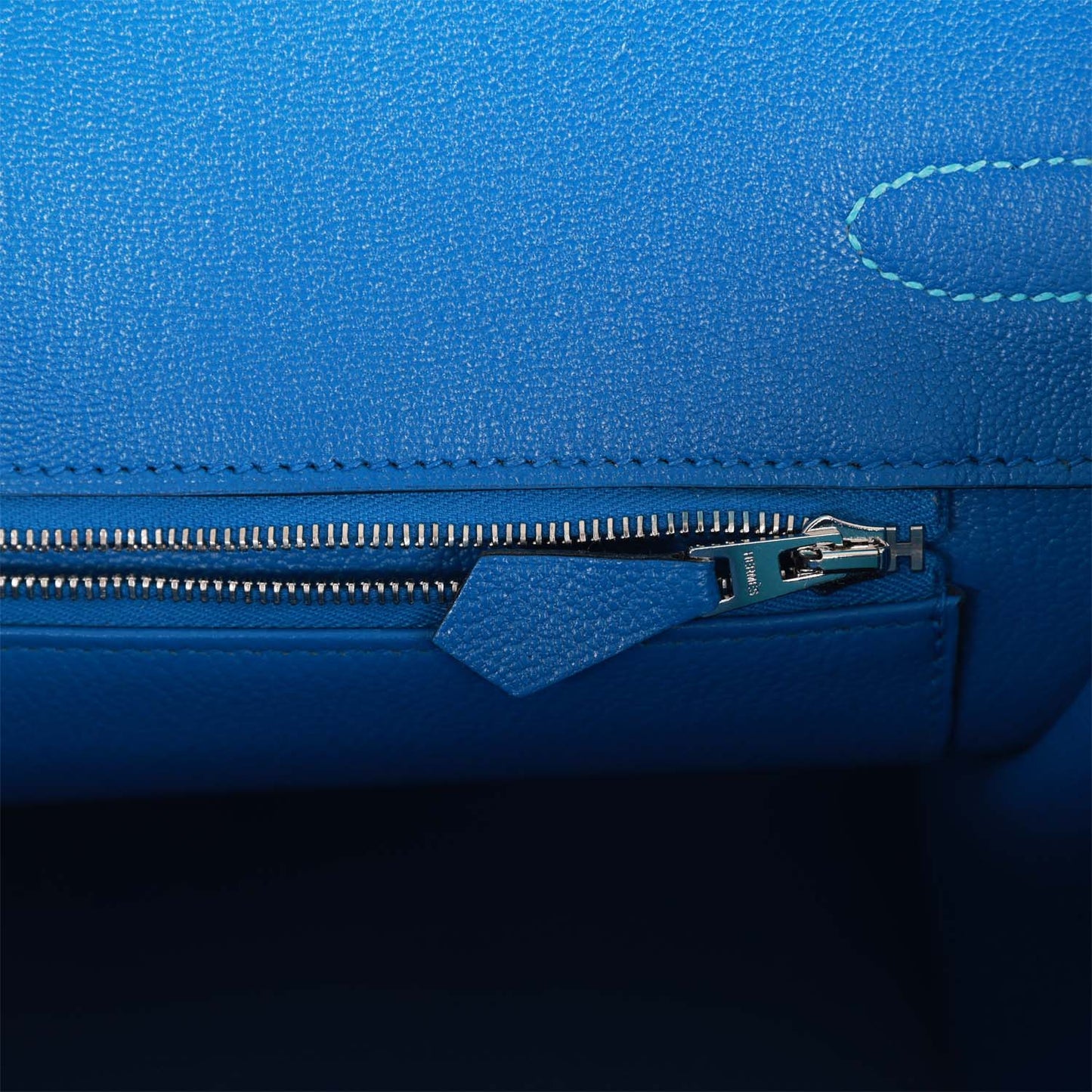 Luxury Hermes Special Order (HSS) Birkin 35 Bleu du Nord Verso Togo Brushed Palladium Hardware