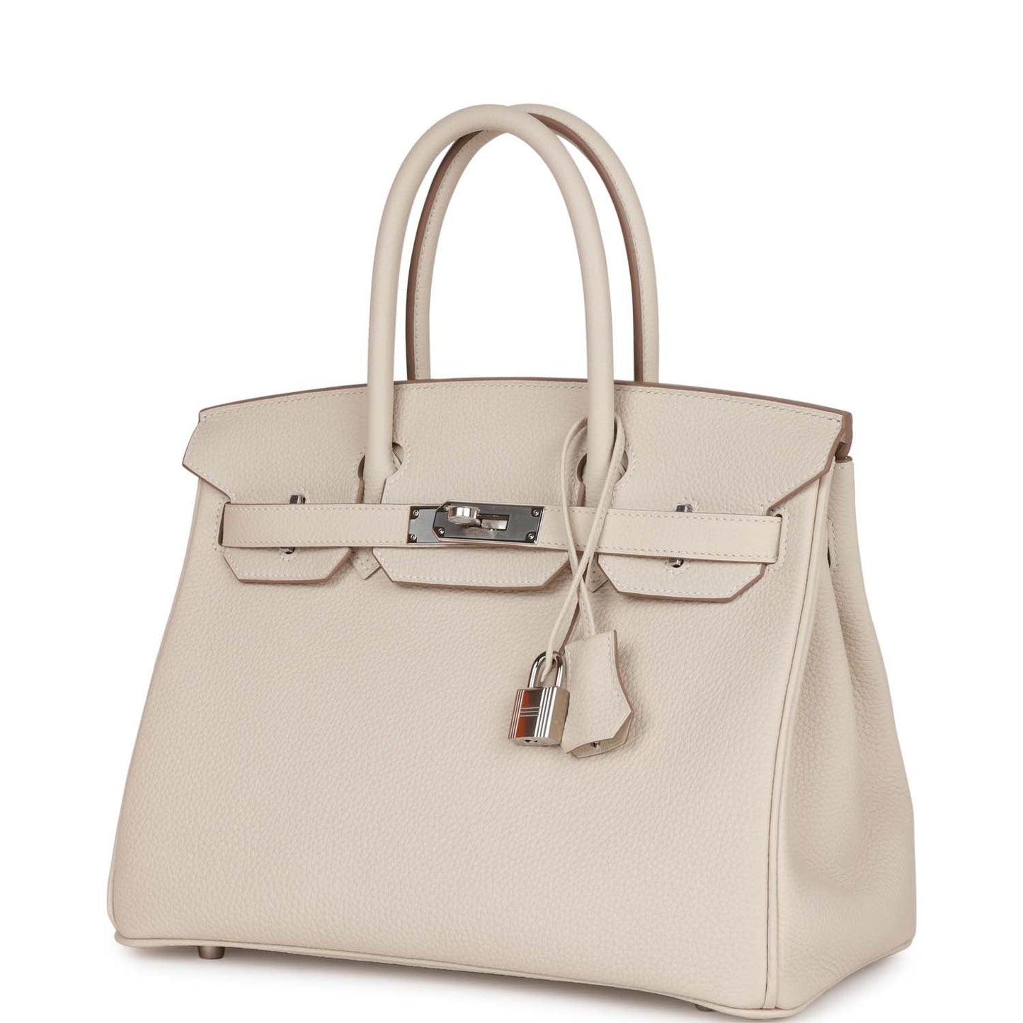 Luxury Hermes Birkin 30 Craie Togo Palladium Hardware