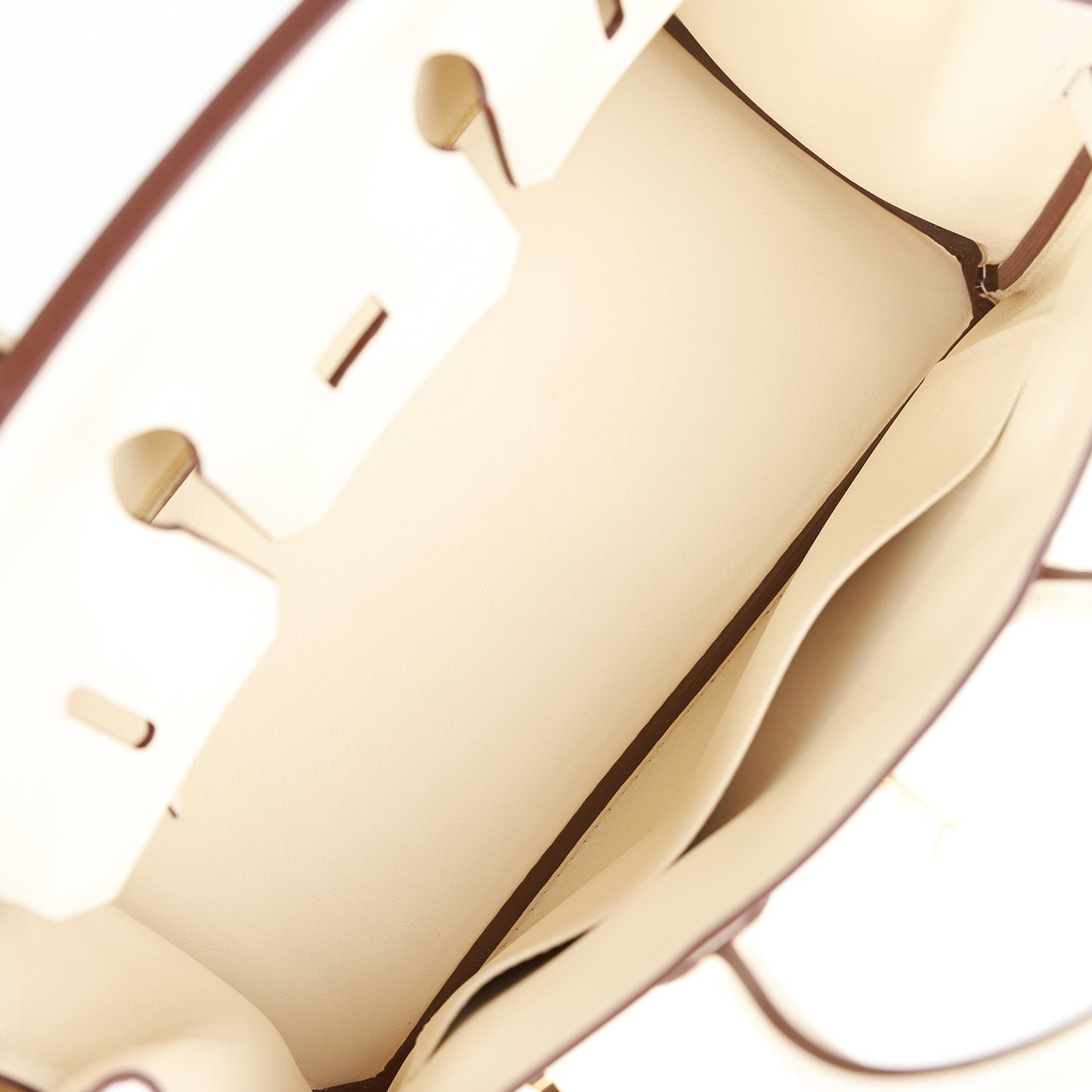 Luxury Hermes Birkin 25 Nata Swift Gold Hardware