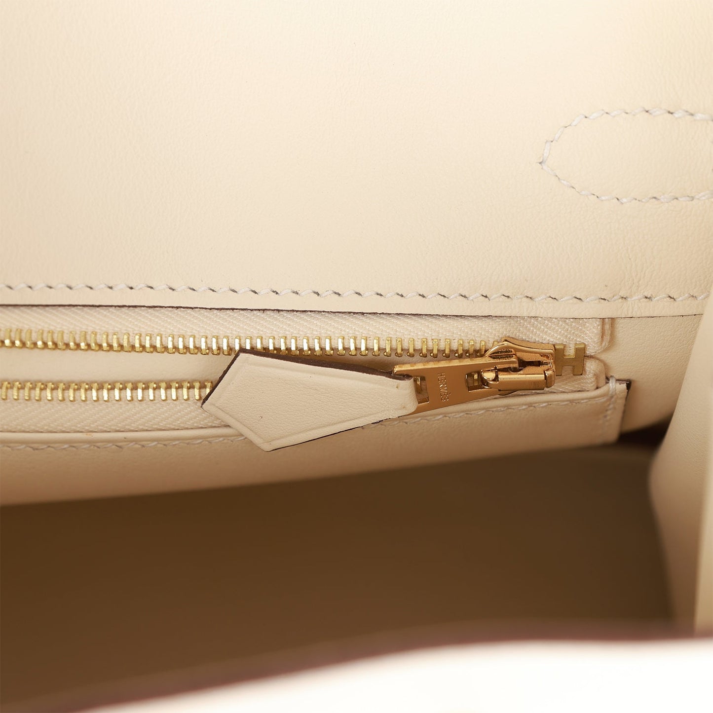 Luxury Hermes Birkin 25 Nata Swift Gold Hardware