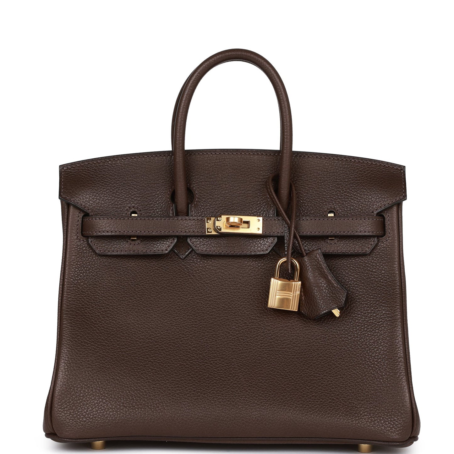 Luxury Hermes Birkin 25 Ebene Barenia Faubourg Gold Hardware