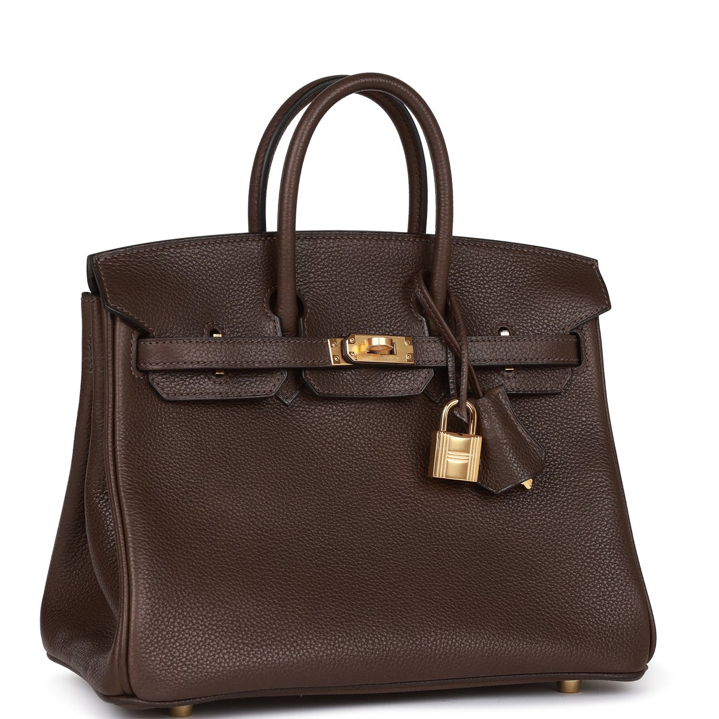 Luxury Hermes Birkin 25 Ebene Barenia Faubourg Gold Hardware