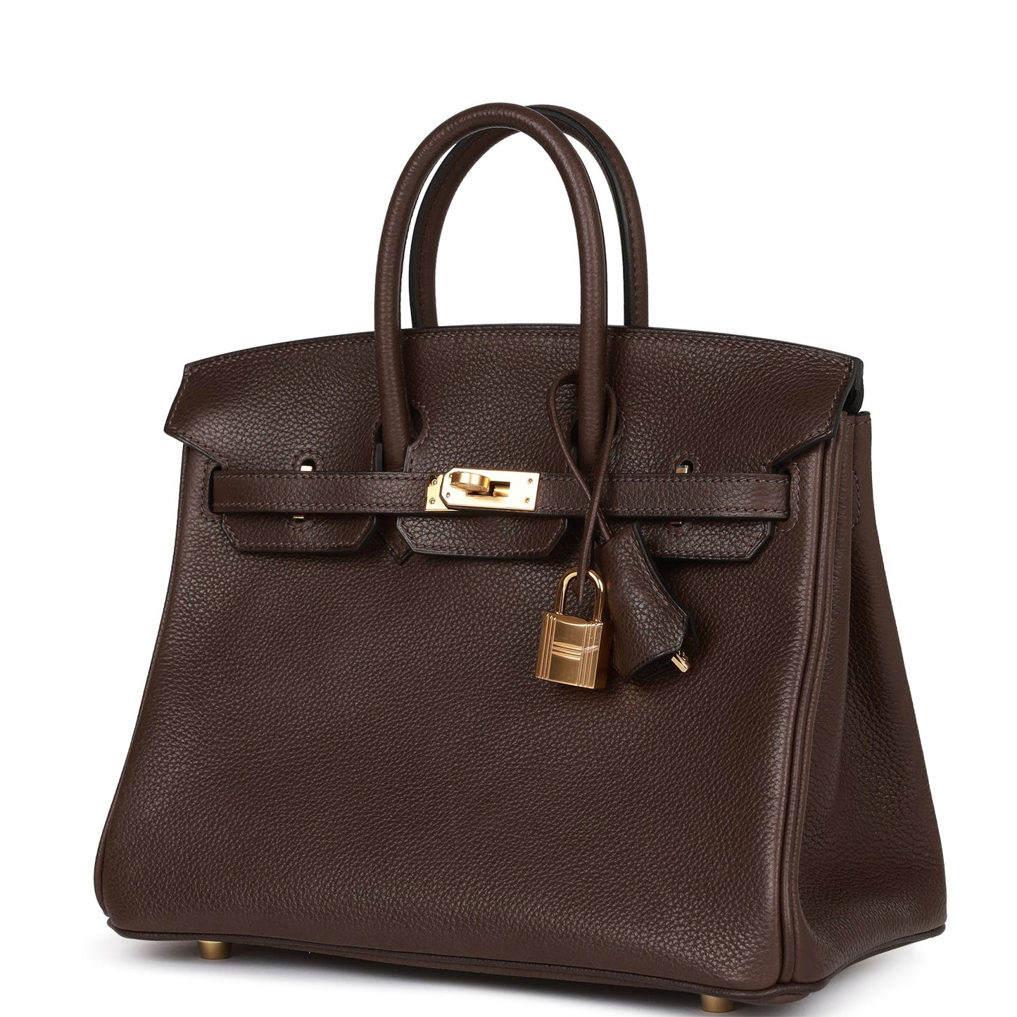 Luxury Hermes Birkin 25 Ebene Barenia Faubourg Gold Hardware