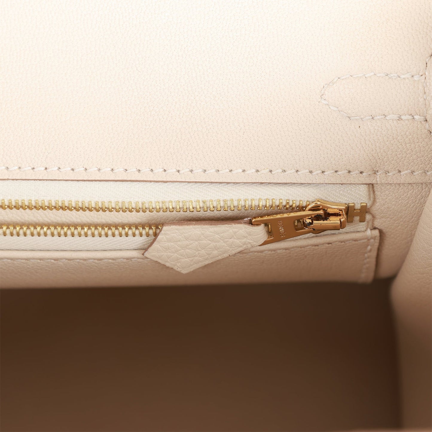 Luxury Hermes Birkin 25 Craie Togo Rose Gold Hardware
