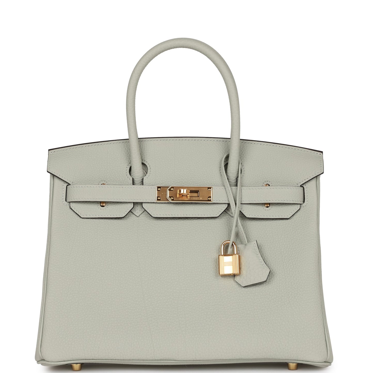 Luxury Hermes Birkin 30 Gris Neve Togo Gold Hardware