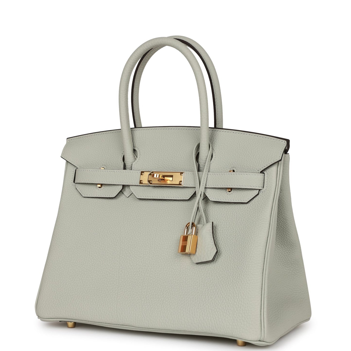 Luxury Hermes Birkin 30 Gris Neve Togo Gold Hardware